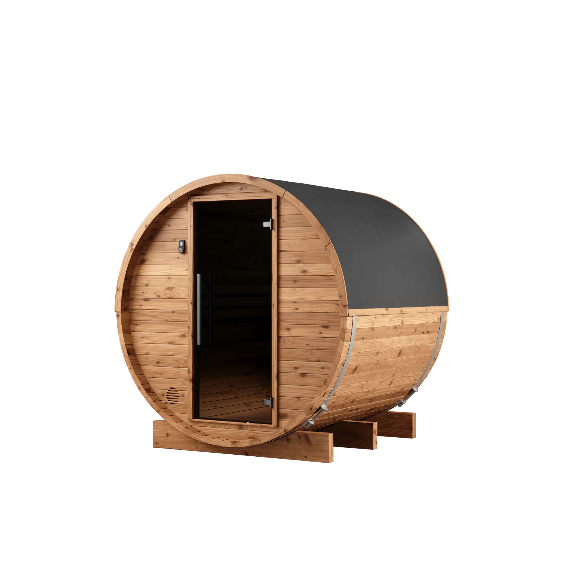 Thermory barrel sauna at altitude in Colorado